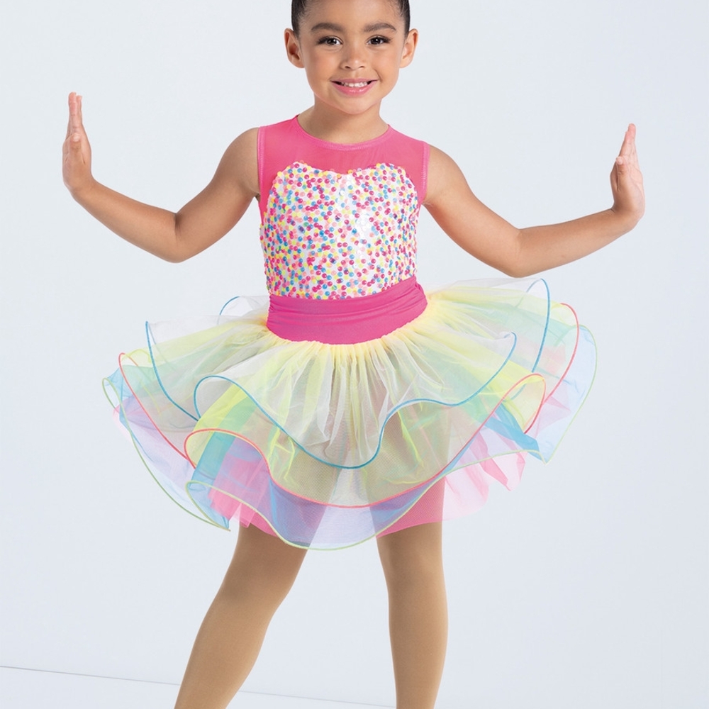 Weissman Pink Dance Costume with Sparkling Bodice and Tutu